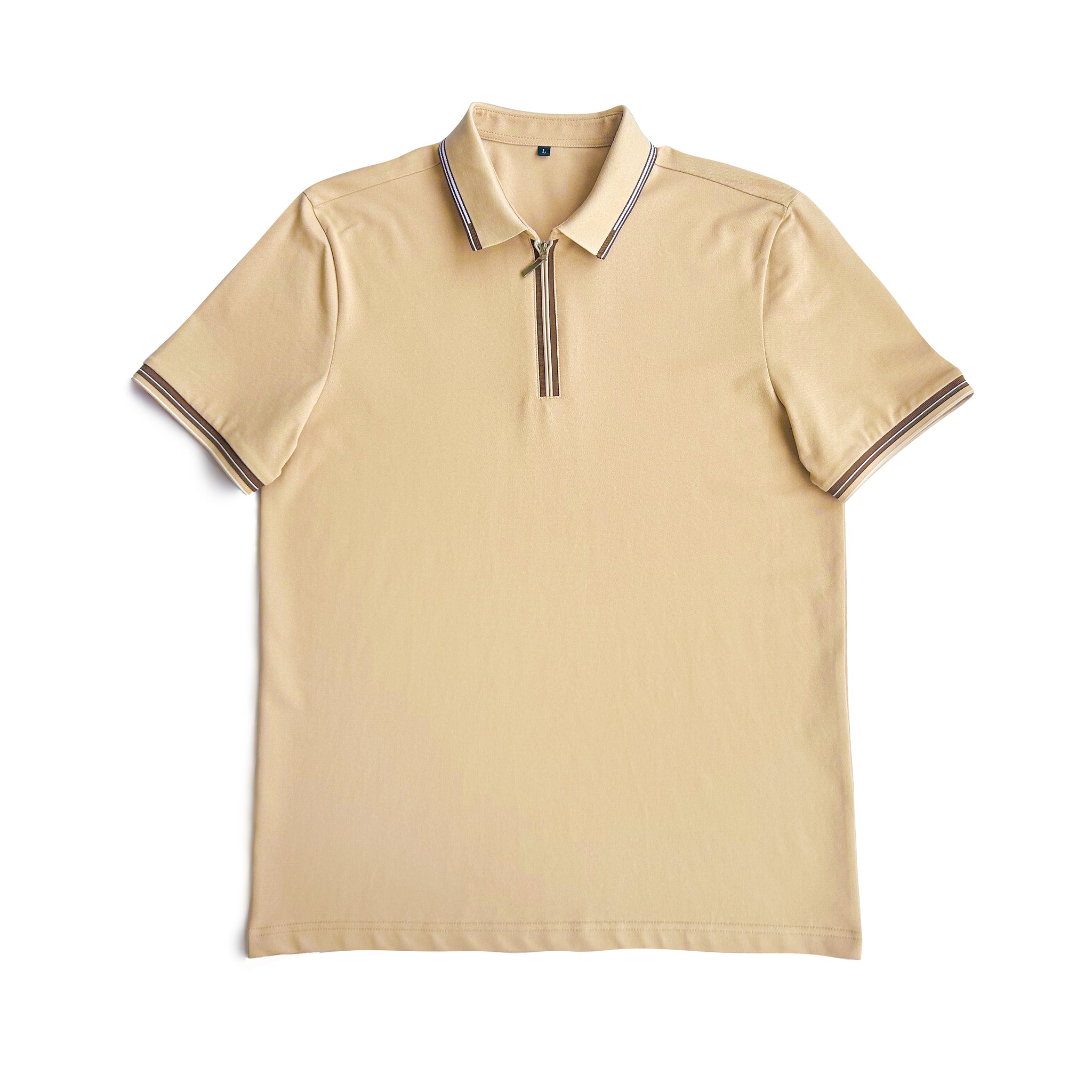 Short Sleeve Zipper Polo Shirt