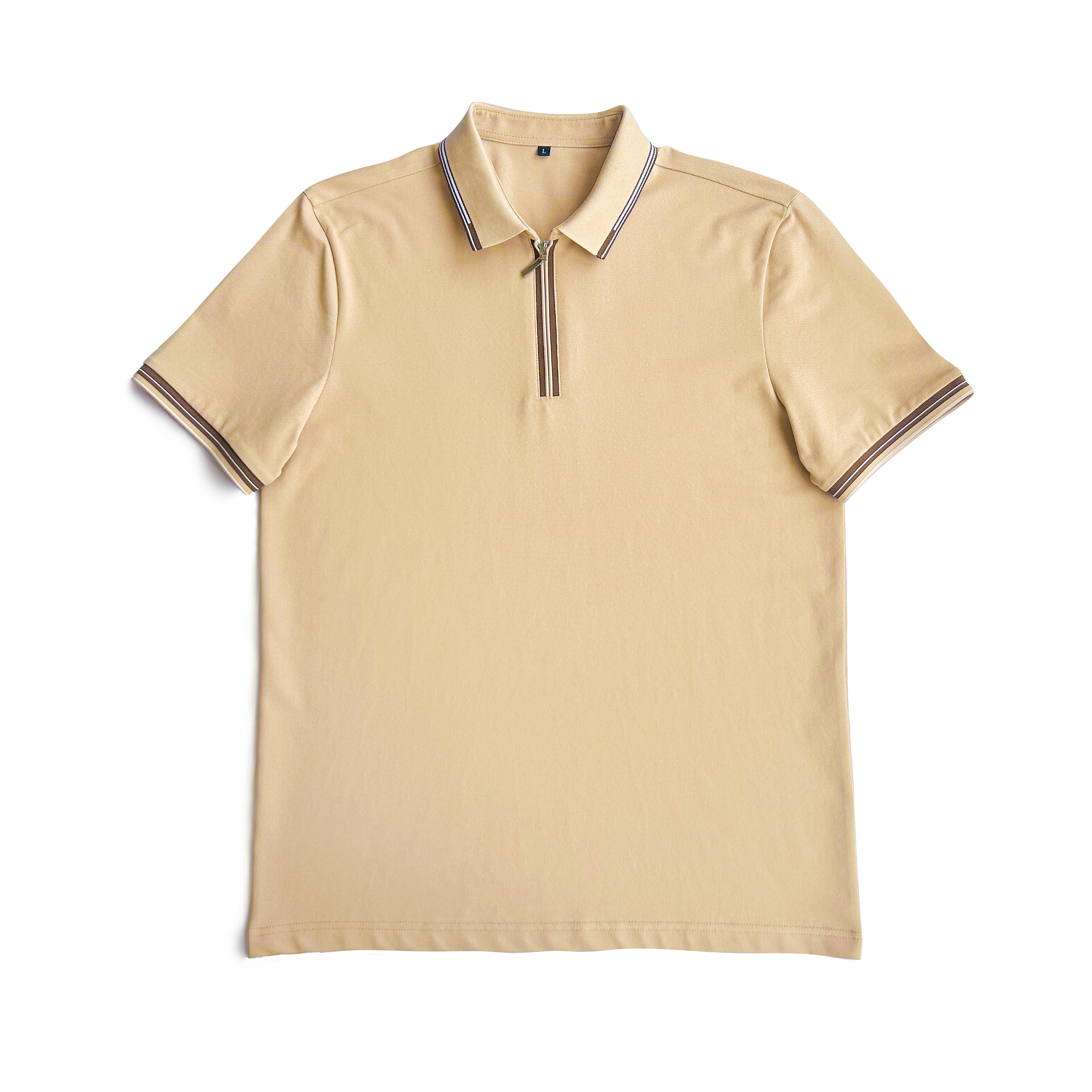 Short Sleeve Zipper Polo Shirt