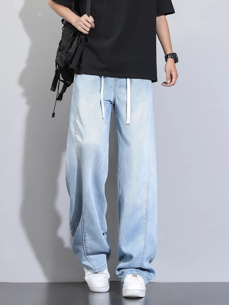 Summer Lyocell Korean Wide Leg Denim Jeans 
