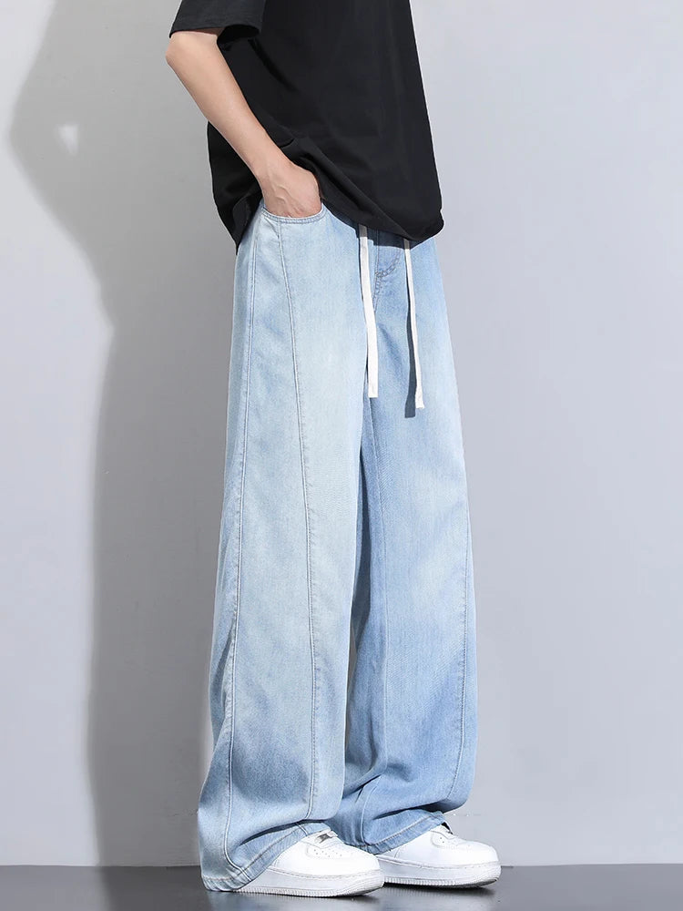 Summer Lyocell Korean Wide Leg Denim Jeans 