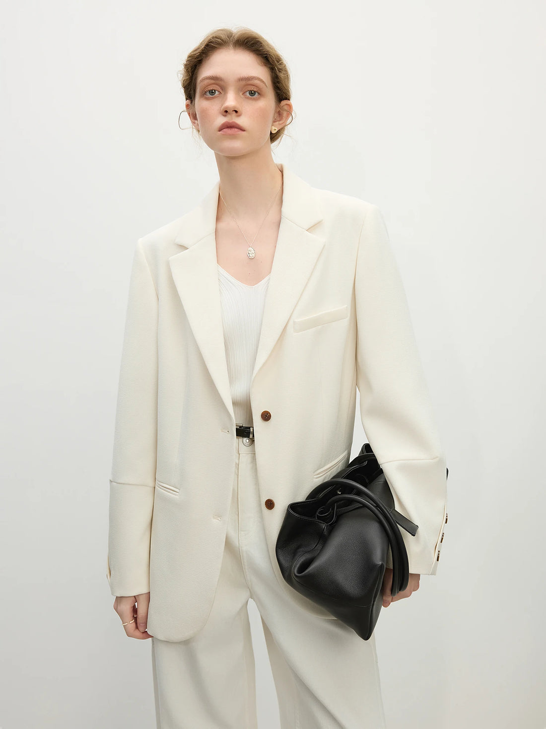 Women’s Beige Casual Spring Blazer Jacket 