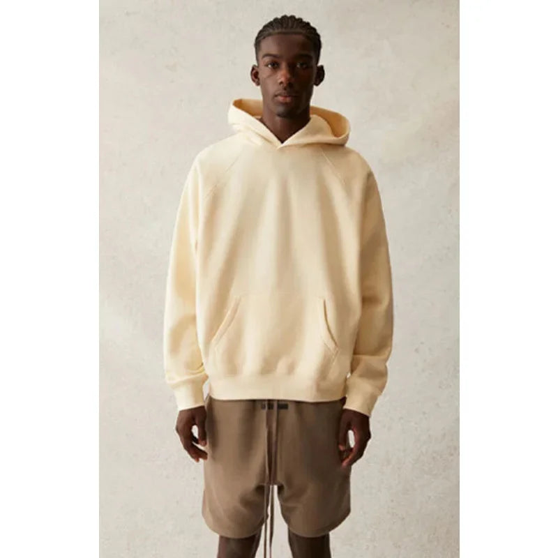 Luxury Men's Oversized Rubber Logo Hoodie Sets