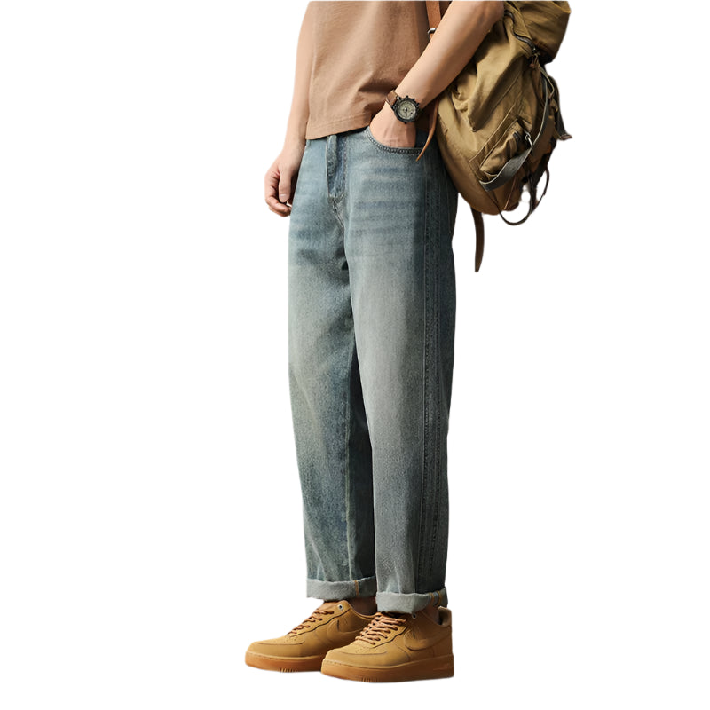 New Retro Loose Men’s Straight Leg Jeans
