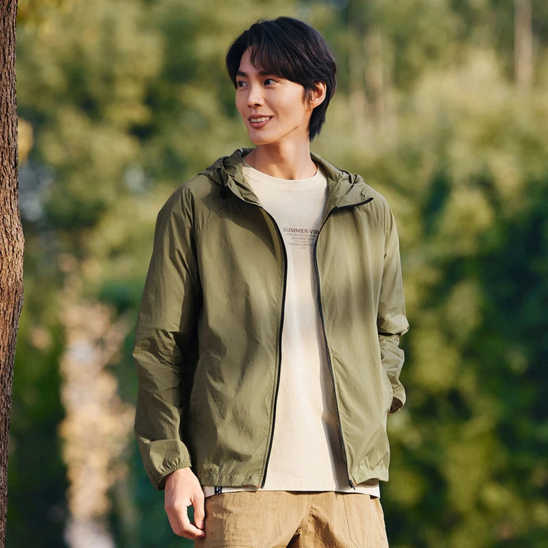 Men's Summer Hooded Jacket – Foldable Casual Style