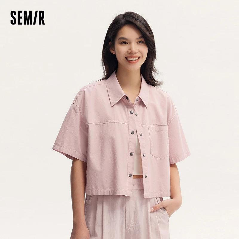 Women’s Vintage Loose Summer Blouse Shirt 
